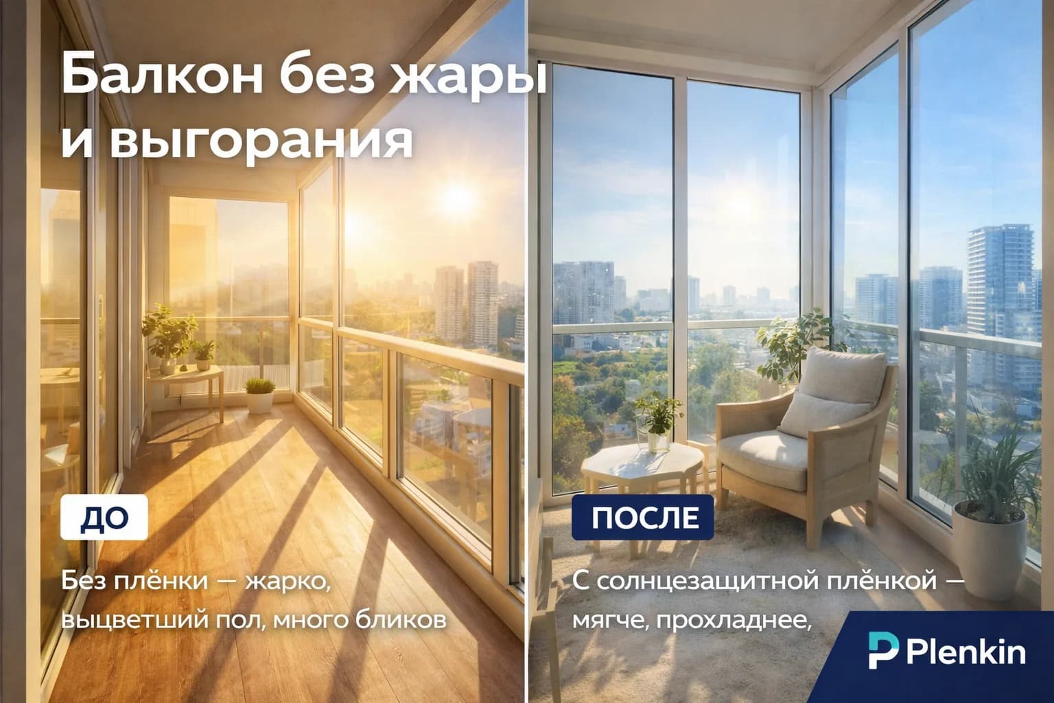 Защита балкона от солнца